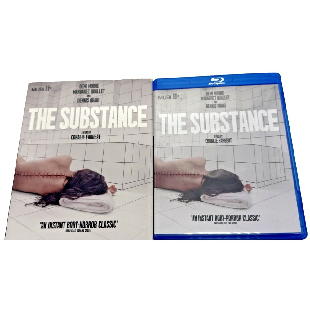 The Substance (Blu-ray Disc, 2025) W/ Slipcover Demi Moore Dennis Quaid Horror
